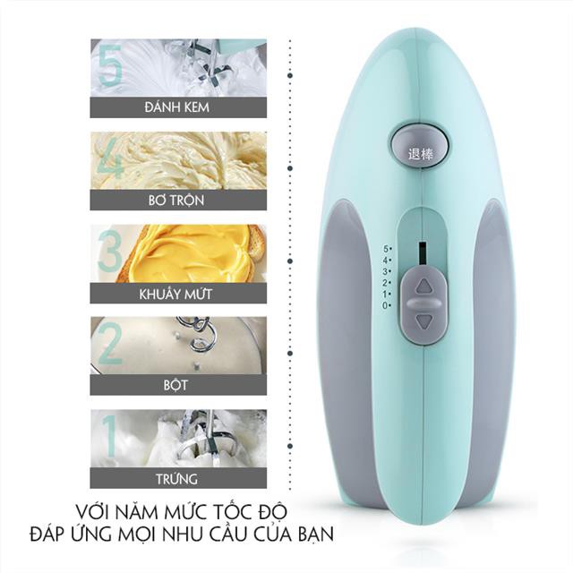 [Sẵn Kho] Máy đánh trứng, trộn bột T300 tại nhà dung tích 3L, công suất 150W