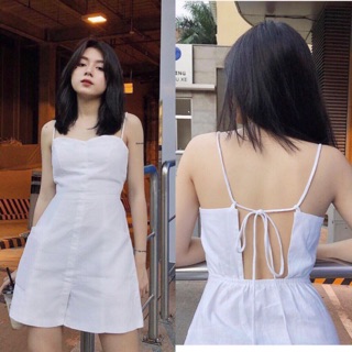 Đầm 2 dây cut - out