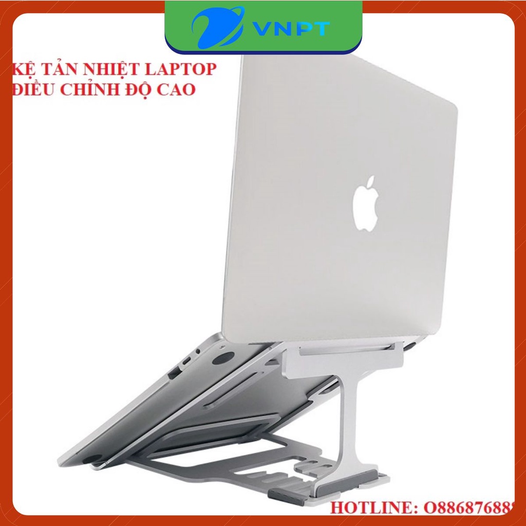 Giá đỡ laptop nhôm tản nhiệt có thể gấp gọn SE-S35  kích thước lớn, 5 mức điều chỉnh.