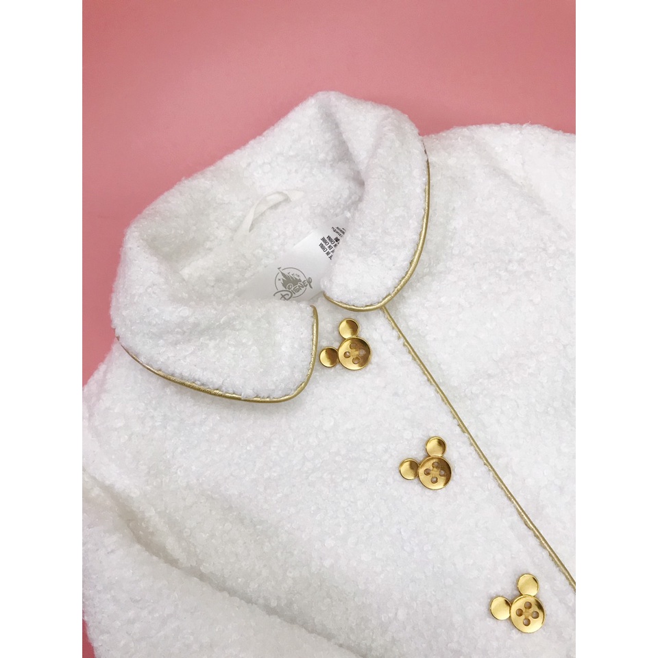 Áo khoác dạ trắng dư xịn cho bé ADN012