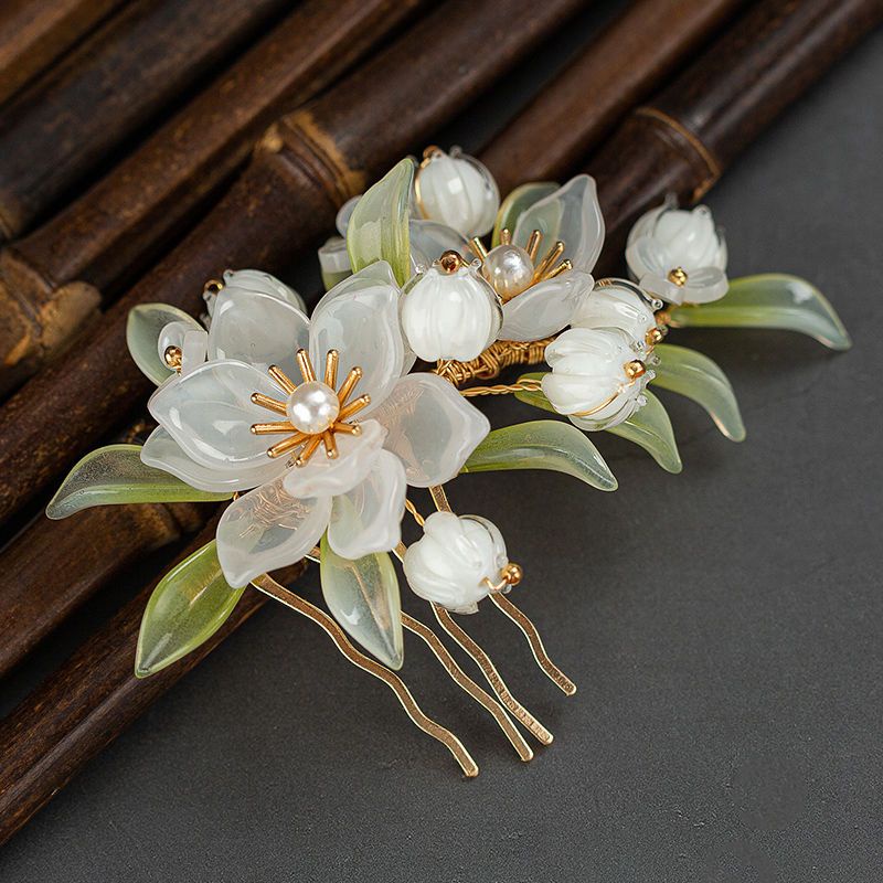 Trâm Cài Tóc Handmade Hình Hoa Lily Phong Cách Cổ Điển Cho Nữ