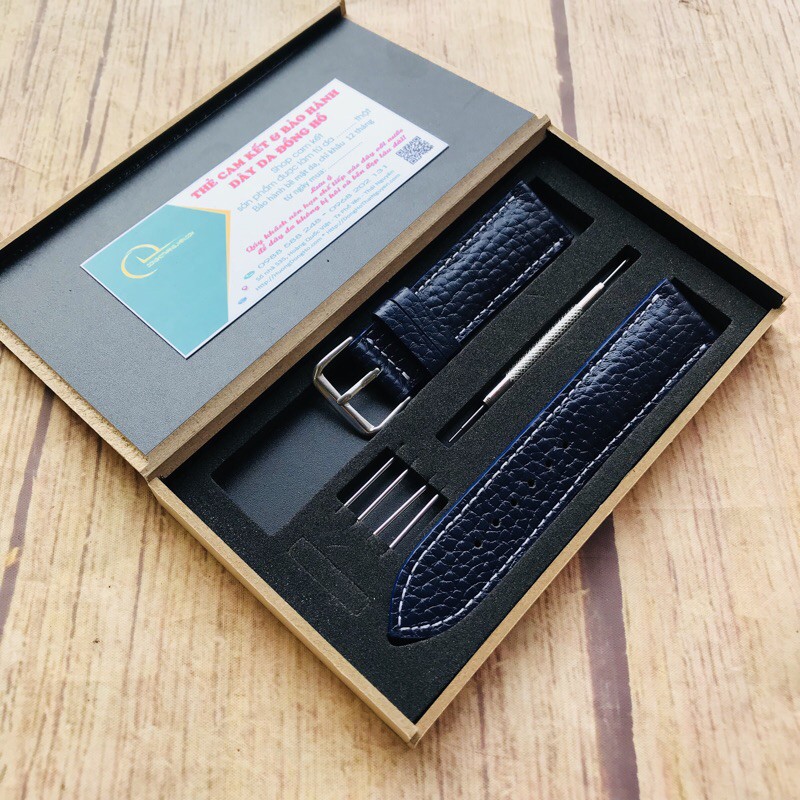 Dây da đồng hồ nam cao cấp ♥️FULL HỘP & PHỤ KIỆN NHƯ HÌNH♥️ da bò nhập khẩu bảo hành 1 năm