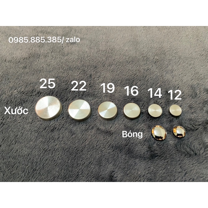 COMBO 50/20 chụp vít inox size 12-14mm xước mờ