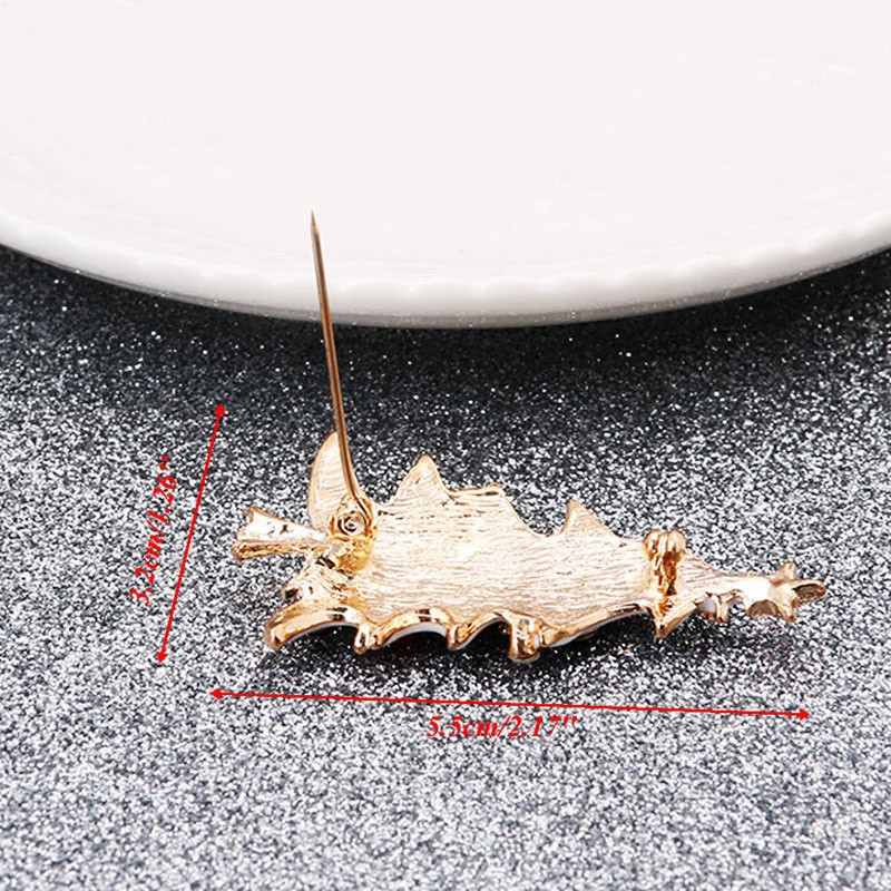 Trâm Cài Áo Hình Cây Thông Giáng Sinh Đính Kim Cương Giả