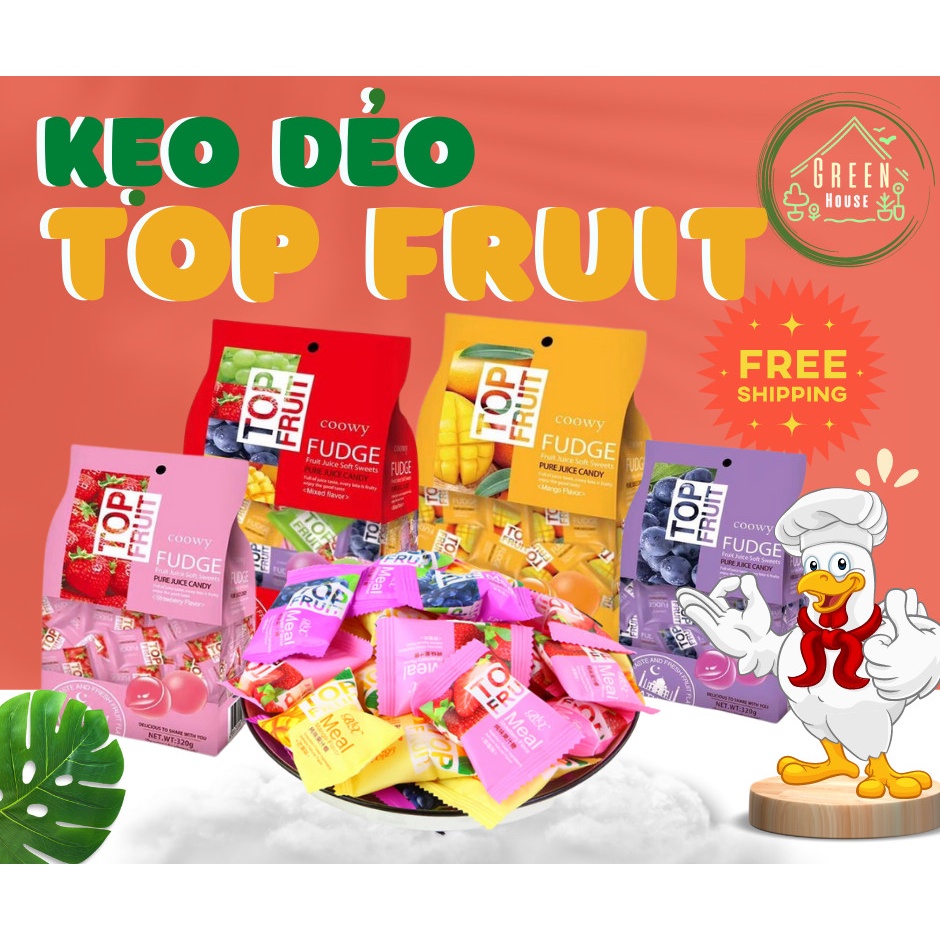 Kẹo dẻo Xoài Coowy/ trái cây Top Fruit Mango - Tổng hợp các loại kẹo trái cây