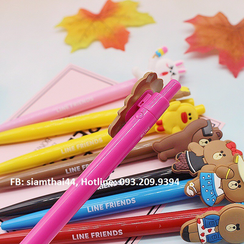 Bút Bi Mực Đen Nhóm Bạn Line Friend