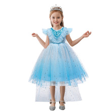 Đầm Công Chúa Elsa Đính Kim Sa Lấp Lánh Cho Bé Gái 2 Tuổi