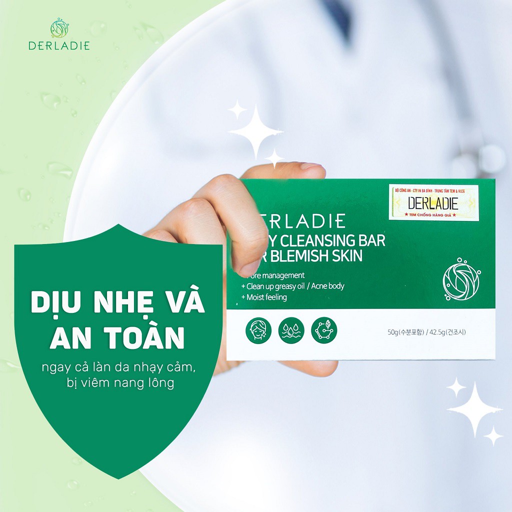 Xà Bông Giảm Mụn Lưng Và Cơ Thể Sau 7 Ngày Derladie Body Cleansing Bar For Blemish Skin 50g | BigBuy360 - bigbuy360.vn