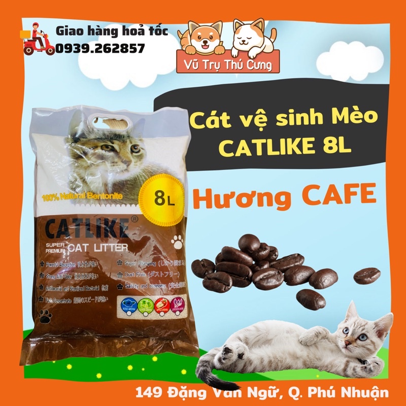 Cát vệ sinh cho mèo Cat Like 8L, vón cục, khử mùi hiệu quả