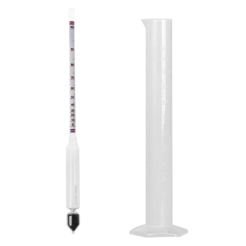 Bộ dụng cụ gồm máy đo nồng độ cồn của rượu + bình đong phong cách cổ điển