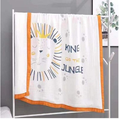 mềm đắp sợi tre 4 lớp BO VIỀN dùng được 4 mùa HQKids Mã 1275