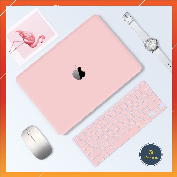 [ TẶNG MIẾNG DÁN MÀN HÌNH VÀ NÚT CHỐNG BỤI ] Ốp MacBook & Phủ Phím MacBook Màu Hồng Full Đời Máy | BigBuy360 - bigbuy360.vn