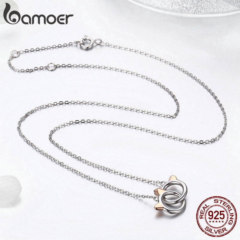 Dây Chuyền Bamoer SCN252 Bằng Bạc Sterling 925 Mặt Họa Tiết Động Vật Dễ Thương