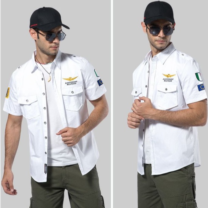 Áo sơ mi nam ngắn tay phong cách cơ trưởng thời trang | BigBuy360 - bigbuy360.vn