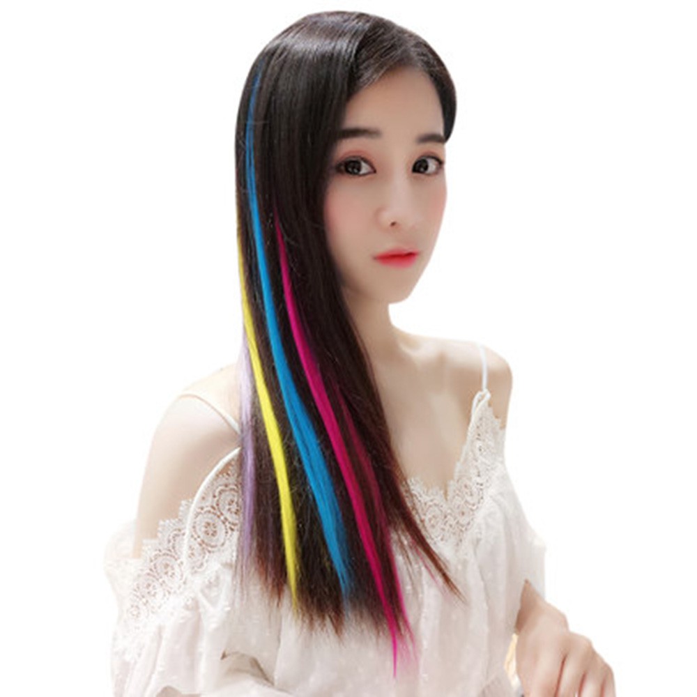 Tóc Giả Nối Dài Nhiều Màu Sắc