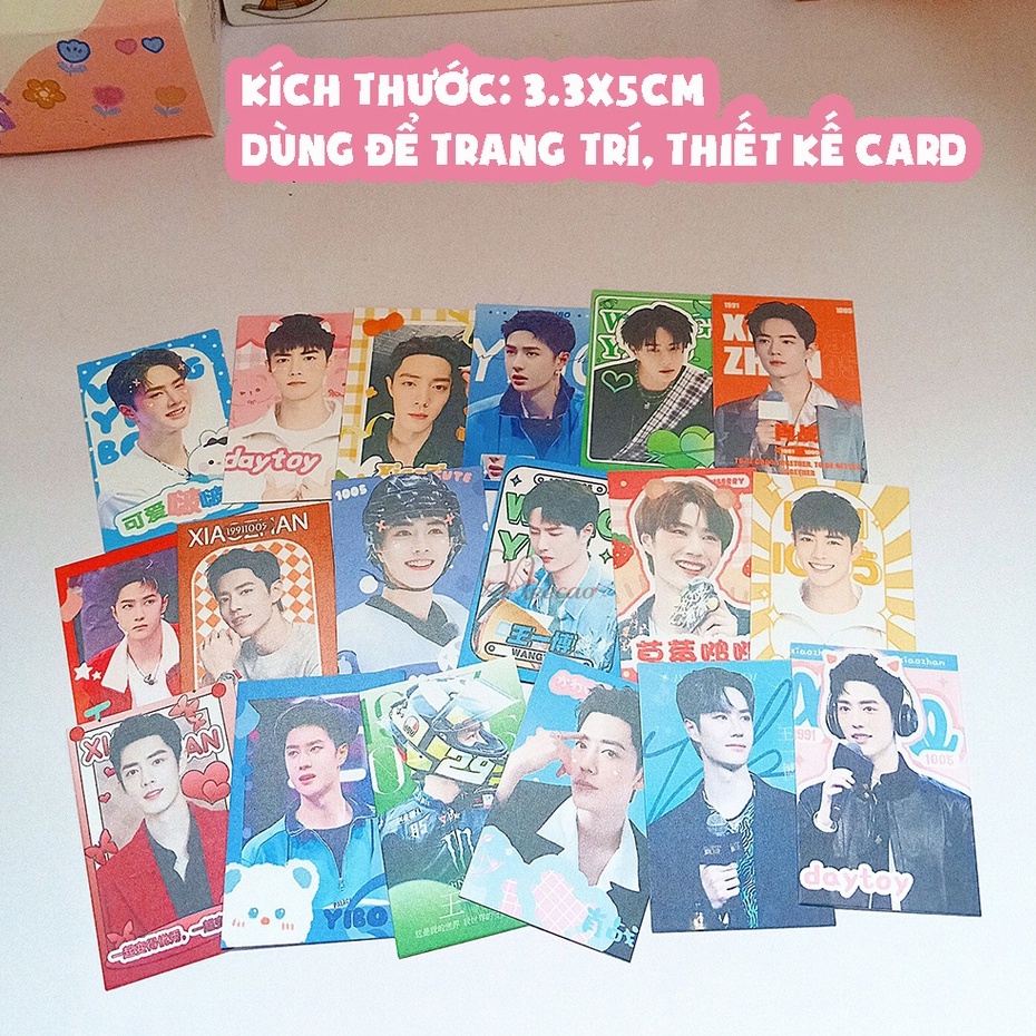 10 Ảnh Lomo Mini BJYX Decor Card Trang Trí Thiết Kế Ảnh Thẻ Hai Mặt Bác Quân Nhất Tiêu VƯƠNG NHẤT BÁC TIÊU CHIẾN Neecao
