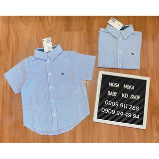 Áo sơ mi kẻ xanh H&m Auth