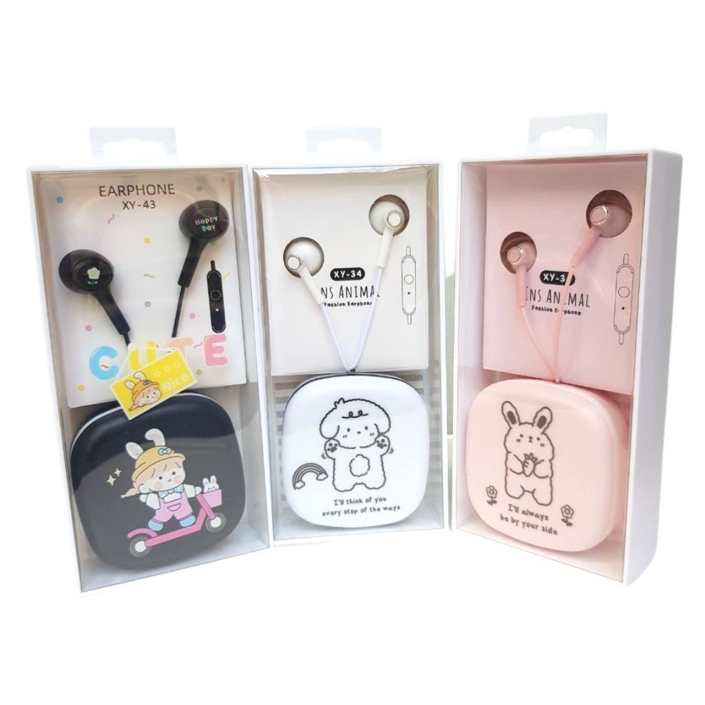 Tai nghe nhét tai có dây Chimi PK019 kèm hộp đựng phong cách Hàn Quốc