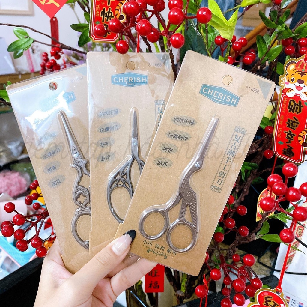 Kéo Cherish Cao Cấp Phong Cách Cổ Điển Nhiều Hình Dáng Đẹp Độc Lạ