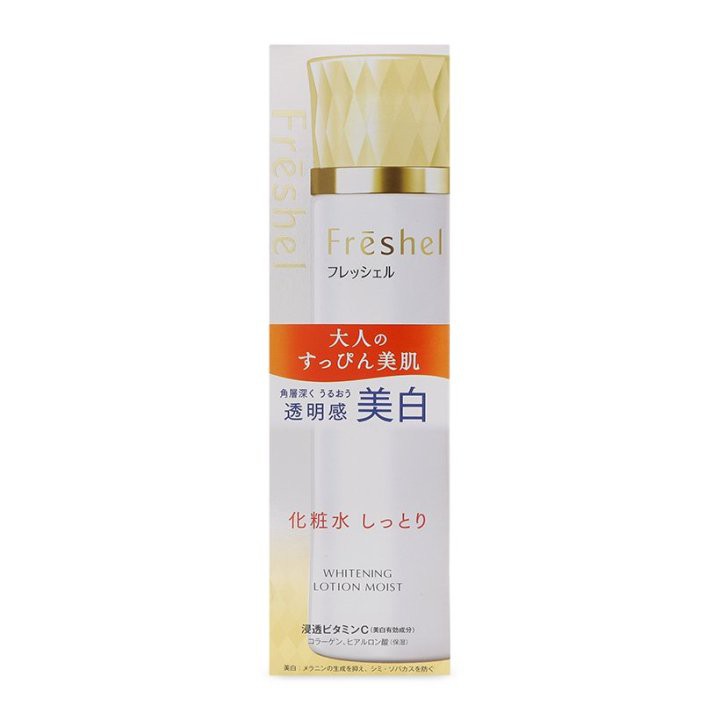 Nước Hoa Hồng Kanebo Freshel Whitening Lotion Moist, Nước Dưỡng Sáng Da Cho Da Khô