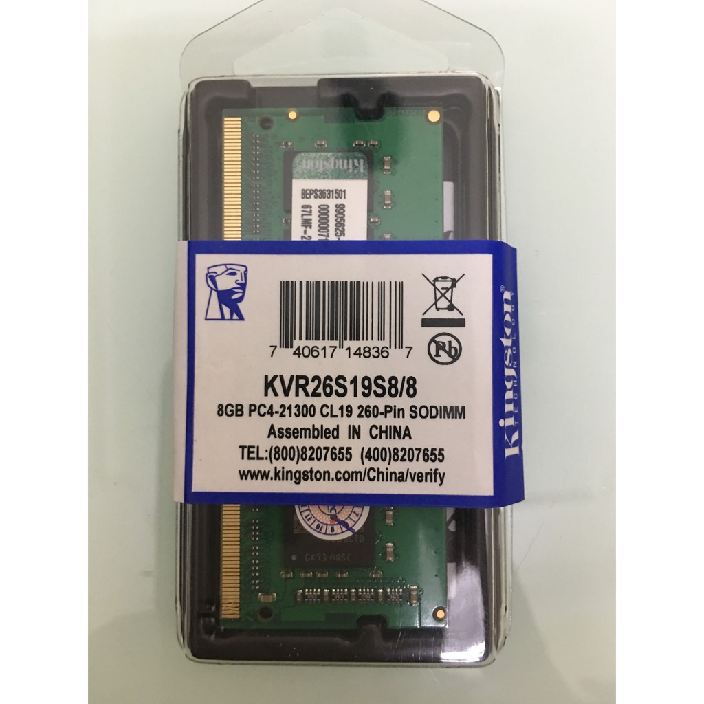 Ram Laptop KINGSTON DDR4 8GB bus 2666Mhz mới | BigBuy360 - bigbuy360.vn