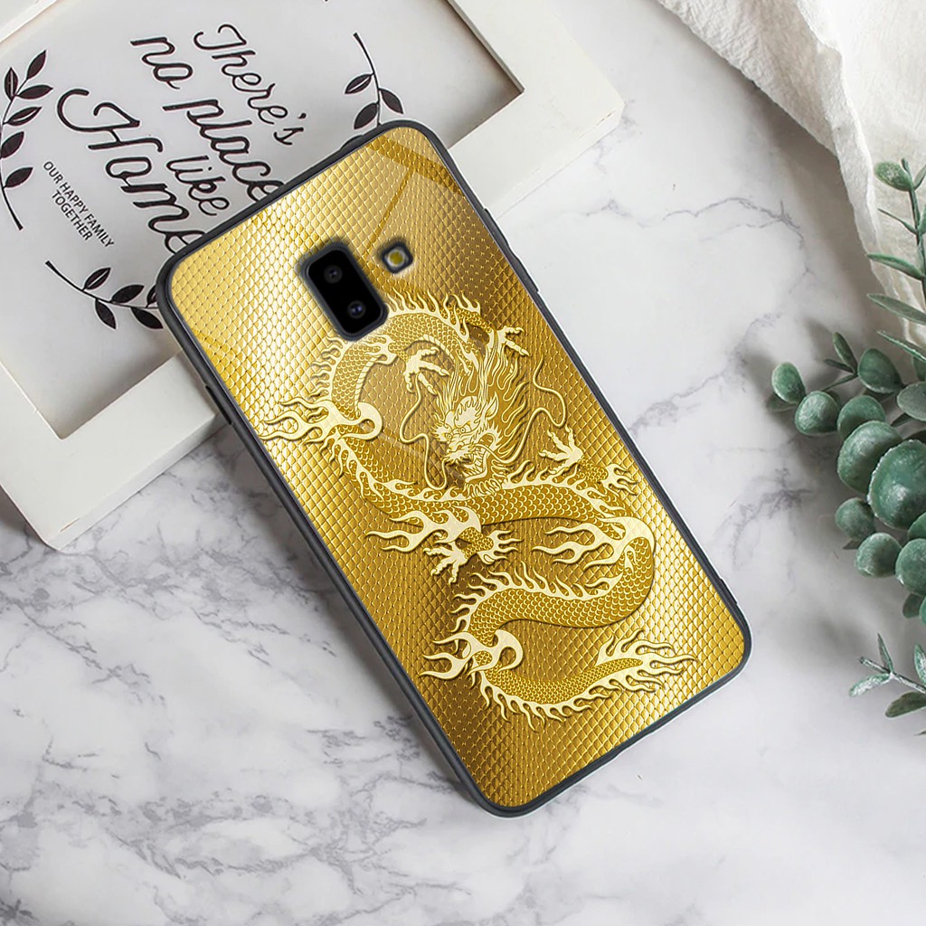 Ốp lưng kính CƯỜNG LỰC điện thoại SAMSUNG J6 - J6 PLUS in hình rồng sói Doremistorevn