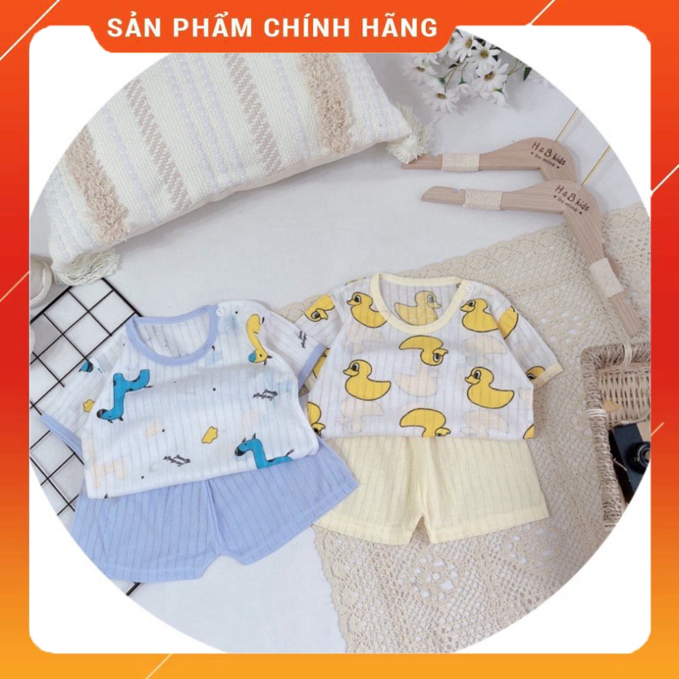 [Mã FADI5K245 giảm 5K đơn 0đ] Bộ Cộc tay cotton giấy bé trai bé gái sơ sinh 5-15kg Chất lượng