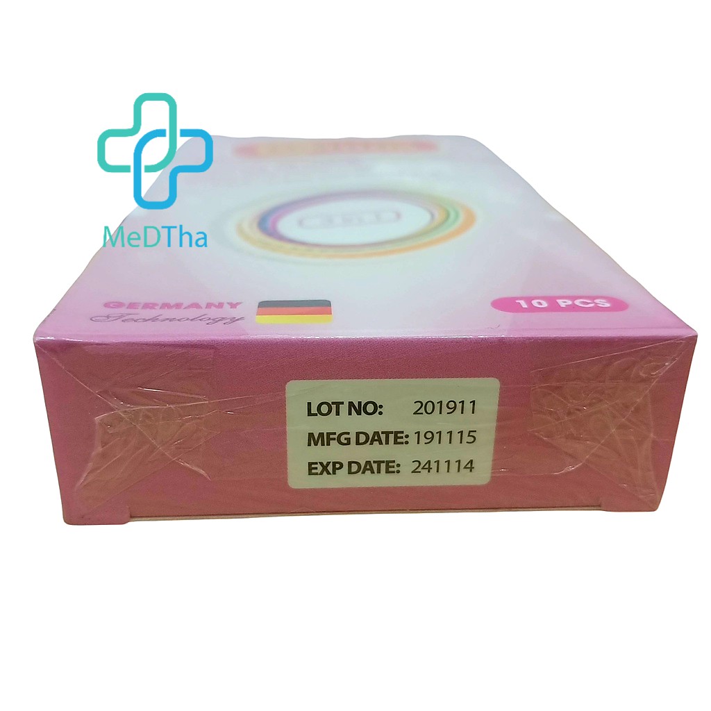 Bao cao su gân gai Cosmos Long Shock siêu mỏng 3 in 1 (Hộp 10 cái) Germany [Chính hãng]