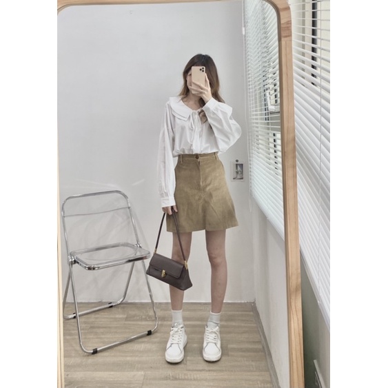 Áo Somi cổ bèo dáng doll công chúa ( ảnh Thật)