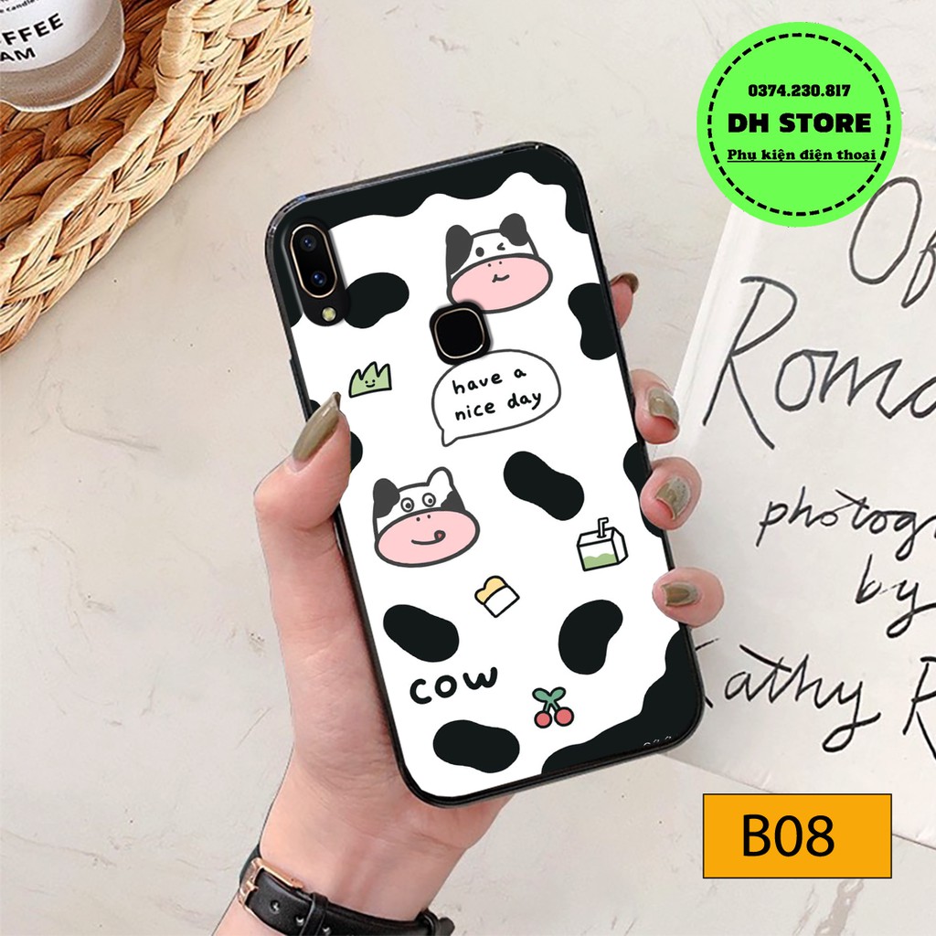 Ốp lưng điện thoại Vivo V9 - V9 Youth - V11 - V11i - Y85 - Y11 in hình bò sữa đáng yêu, ngộ nghĩnh, cute.