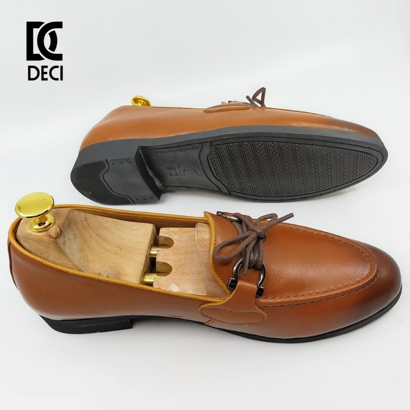 Giày loafer nam DECI kiểu dáng công sở màu nâu GTA-DB13