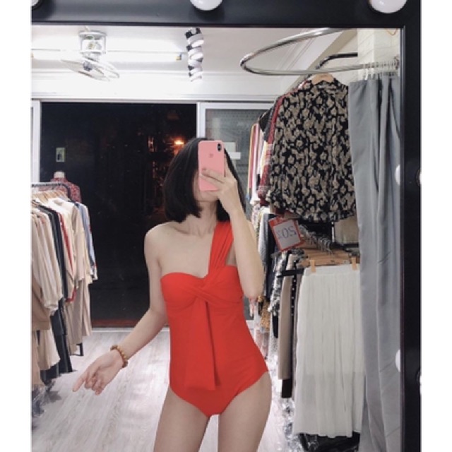 Bikini liền thân lệch vai chéo vai nhiều màu đủ size nâng ngực sẵn gọng đệm (Ảnh tự chụp)- B04 | BigBuy360 - bigbuy360.vn