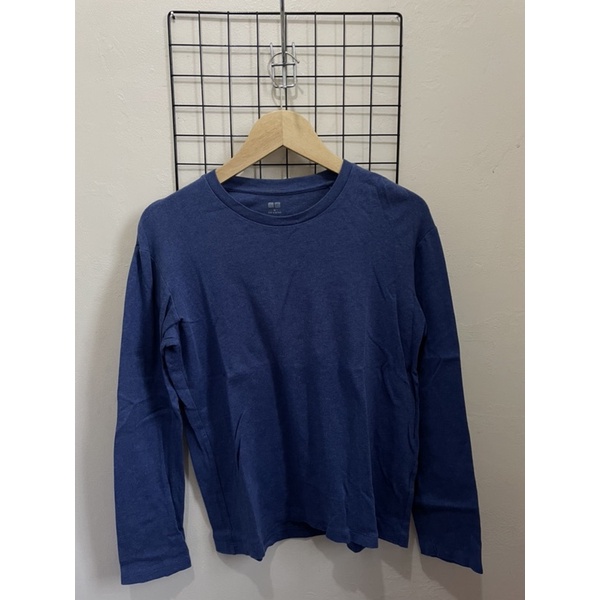 Thrift Uniqlo Áo Sơ Mi Dài Tay Màu Xanh Nước Biển