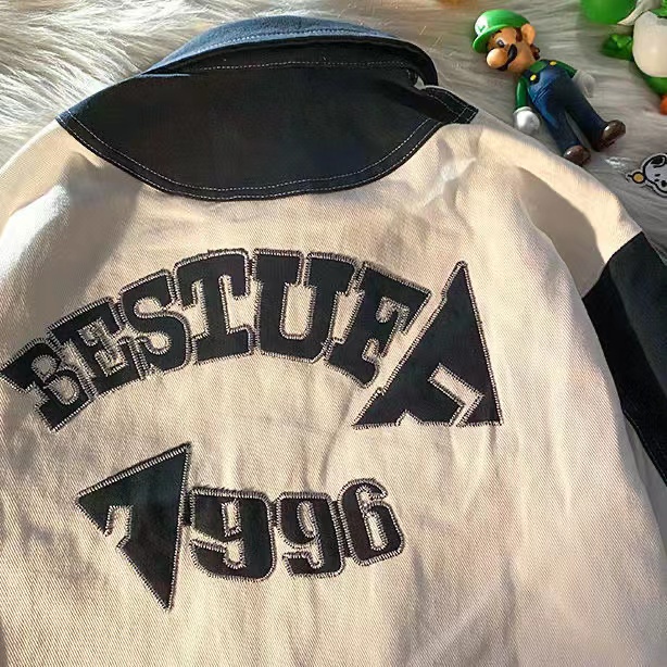 Áo Khoác Bóng Chày Dáng Rộng Màu Sắc Phong Cách Nhật Bản Thời Trang Mùa Thu Cho Nam