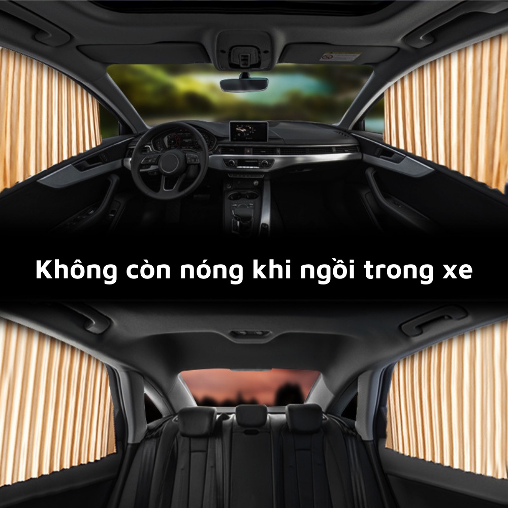 Rèm che nắng ô tô xe hơi chống nóng hút nam châm thông minh một bộ gồm 4 chiếc