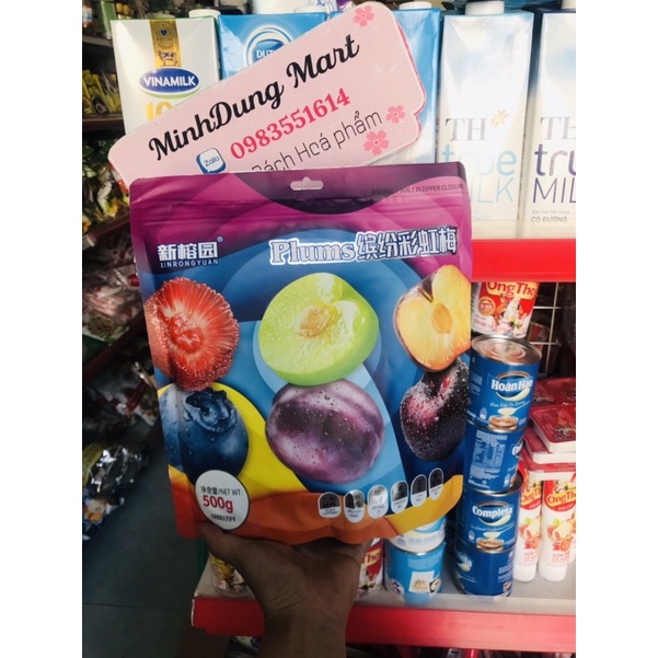 Bịch Ômai hoa quả sấy mix vị gói to 500g
