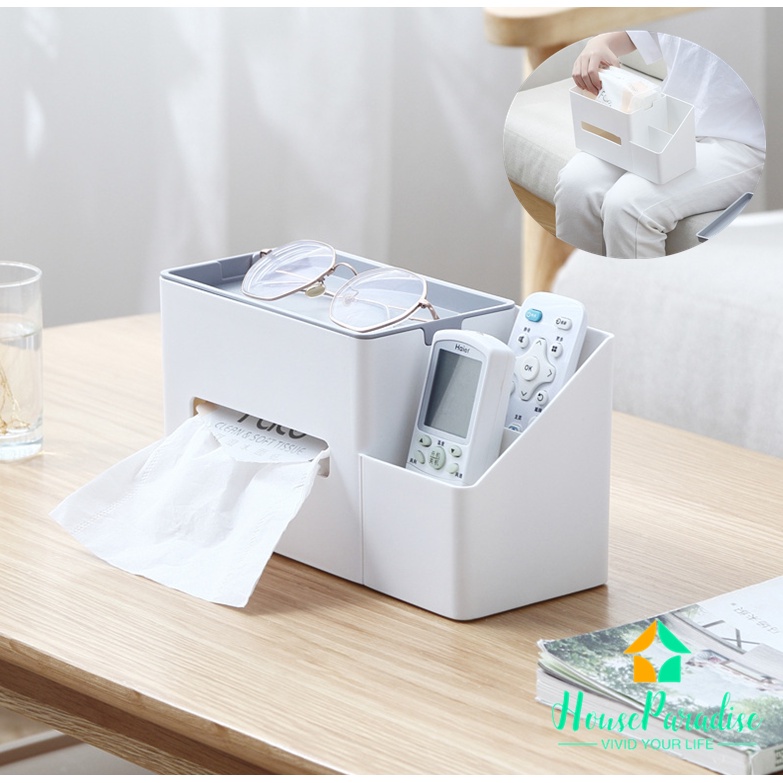 Hộp Đựng Khăn Giấy/Điện Thoại/Điều Khiển Từ Xa Để Bàn Đa Năng Sáng Tạo