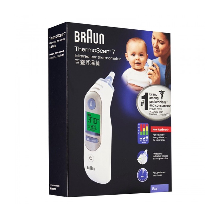 [Chính hãng] Nhiệt kế điện tử Braun ThermoScan 7 IRT6520 (đo tai) - Dòng cao cấp nhất của Braun