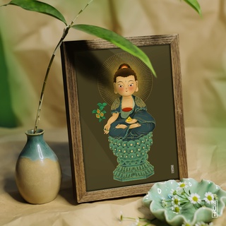 Tranh Phật Dược Sư Để Bàn | Tranh Phật Giáo Bình An Chữa Lành | Bụt Gallery