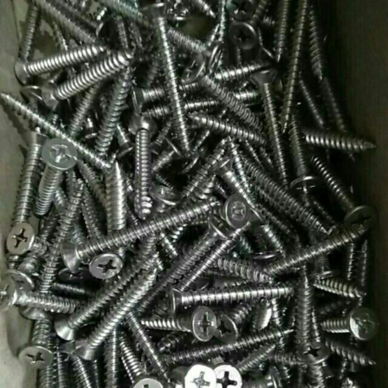 100 gr vít inox đầu bằng bắt nở nhựa