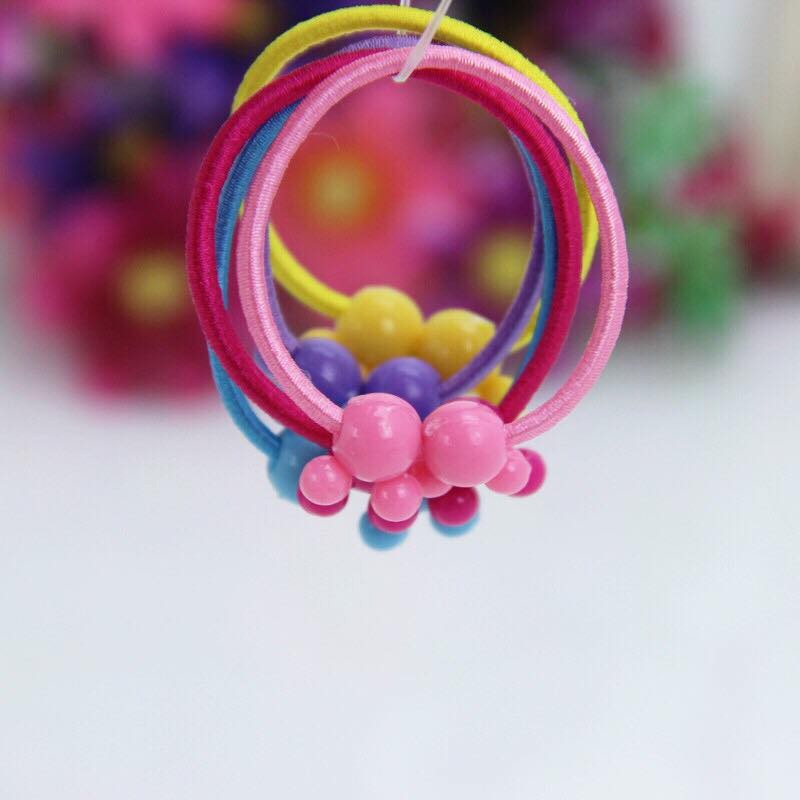 Bộ 50 Dây Buộc Tóc, Nhiều Màu Dễ Thương Cho Bé Gái - MTDDT