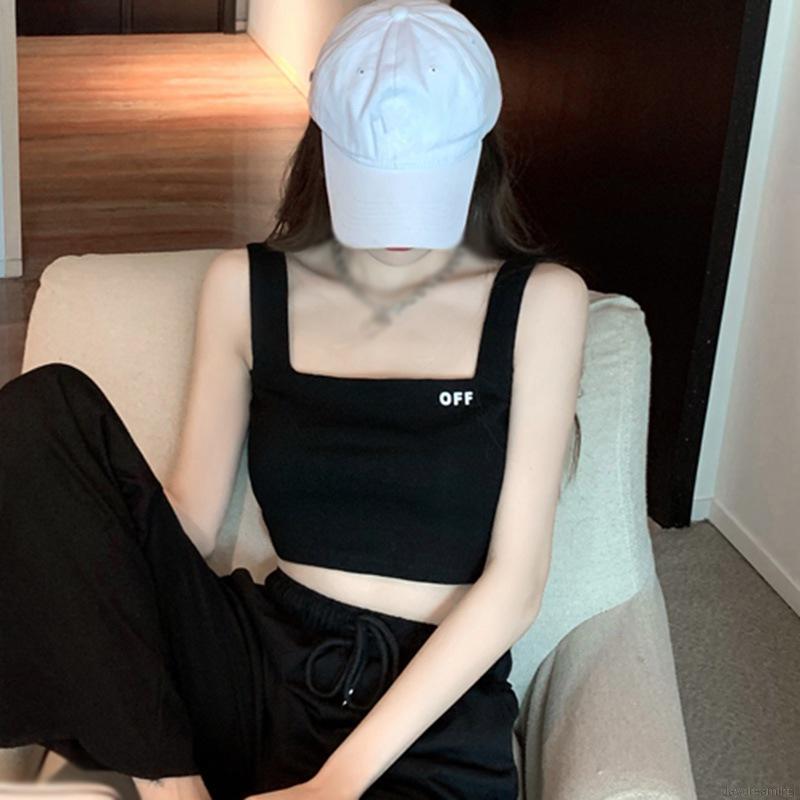 Áo Croptop Dệt Kim Sát Nách Dáng Ngắn Thời Trang Hàn Quốc Thiết Kế Tinh Khiết Ngọt Ngào Và Gợi Cảm