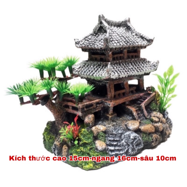 Mô hình : nhà cổ trấn Giang Nam— trang trí hồ thuỷ sinh