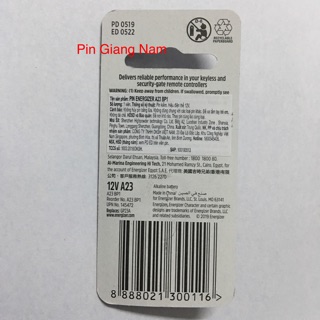 Pin Energizer A23