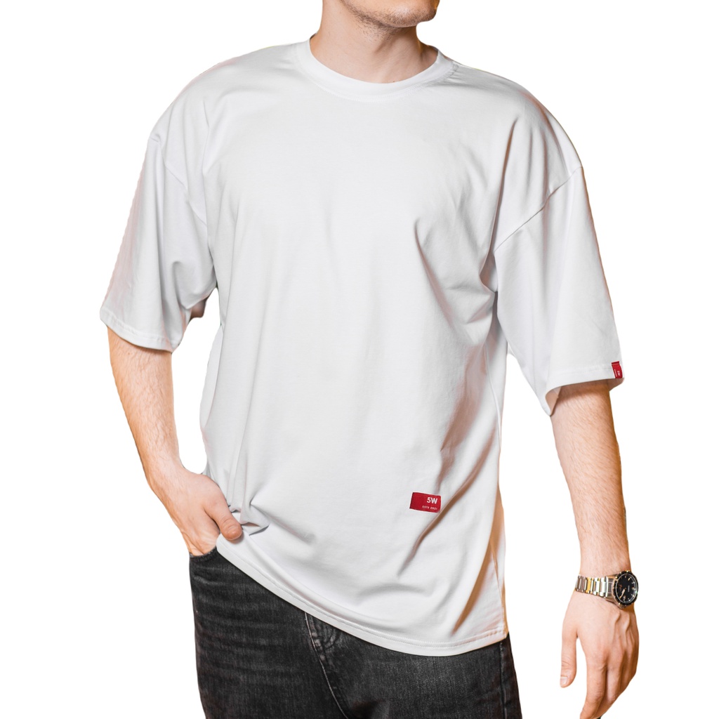 Áo thun unisex bigsize tay lỡ chất liệu cotton form trơn đen trắng nhiều màu dành cho nam nữ basic tee 5W - AT01 | BigBuy360 - bigbuy360.vn