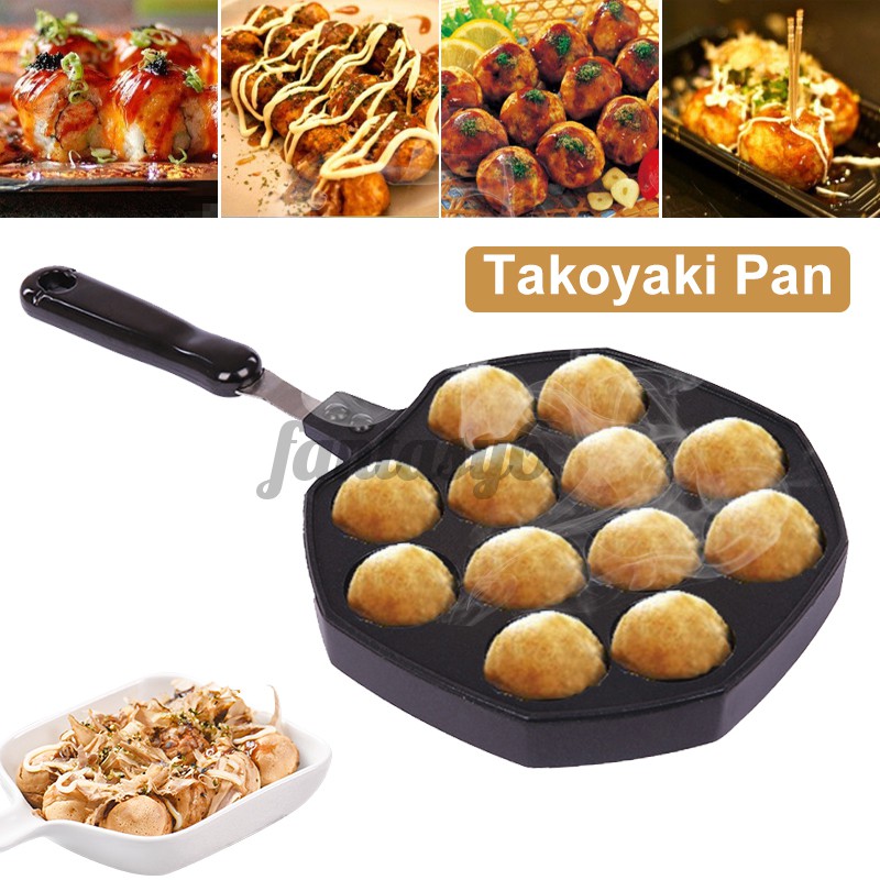 Chảo Làm Bánh Bạch Tuộc Takoyaki 12 Ngăn