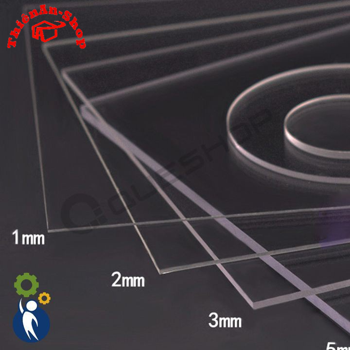 Tấm nhựa Mica trong suốt khổ A5, A4, A3 dày 1.3mm, 2mm và 3mm – làm mô hình, bể cá mini, làm hologram…