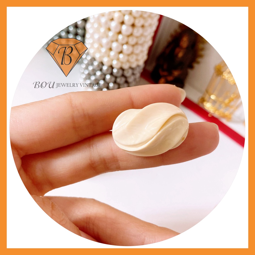 HOA TAI NGỜ SECONDHAND TRANG SỨC SI NHẬT BẢN BOU JEWELRY VINTAGE MÃ BT083