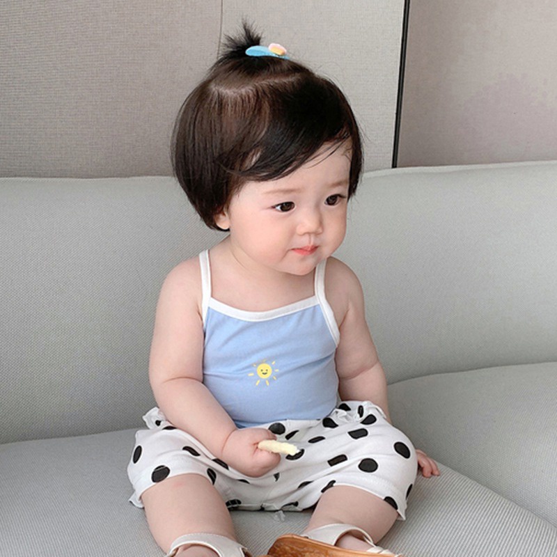 Áo Hai Dây Họa Tiết Hoạt Hình Thời Trang Mùa Hè Hàn Quốc Cho Bé