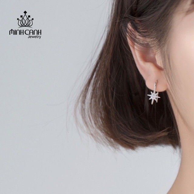 Bông Tai Bạc Hoa Mặt Trời Đính Đa Dạng Móc - Minh Canh Jewelry